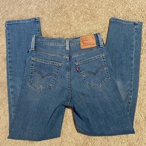 Levi's Classic High Rise Straight Blue Jeans 724